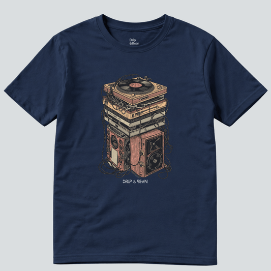 Analog Audio Stack Graphic T-Shirt