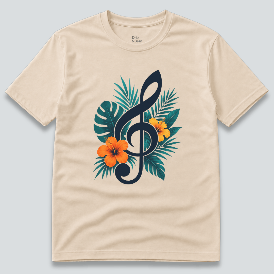 Tropical Music Notes T-Shirt