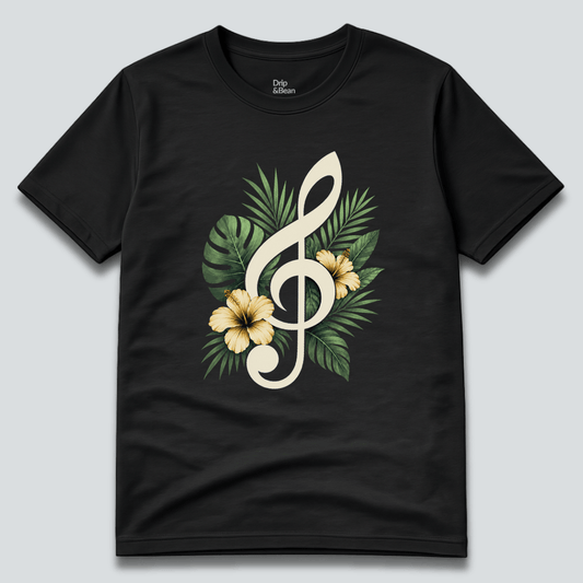Tropical Music Notes T-Shirt