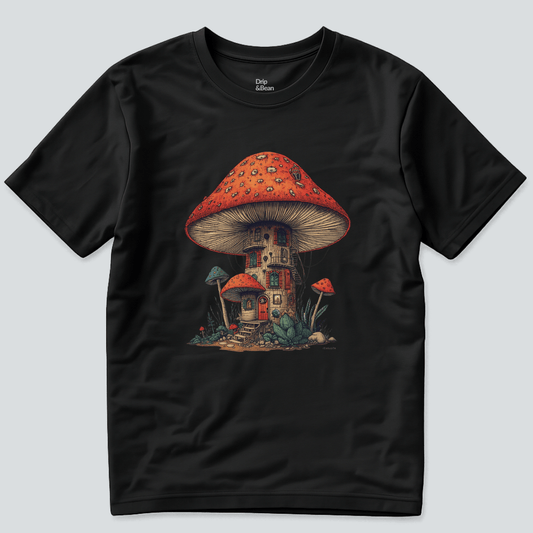 Mushroom House Graphic T-Shirt