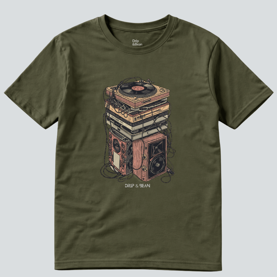 Analog Audio Stack Graphic T-Shirt