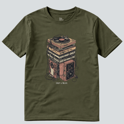 Analog Audio Stack Graphic T-Shirt