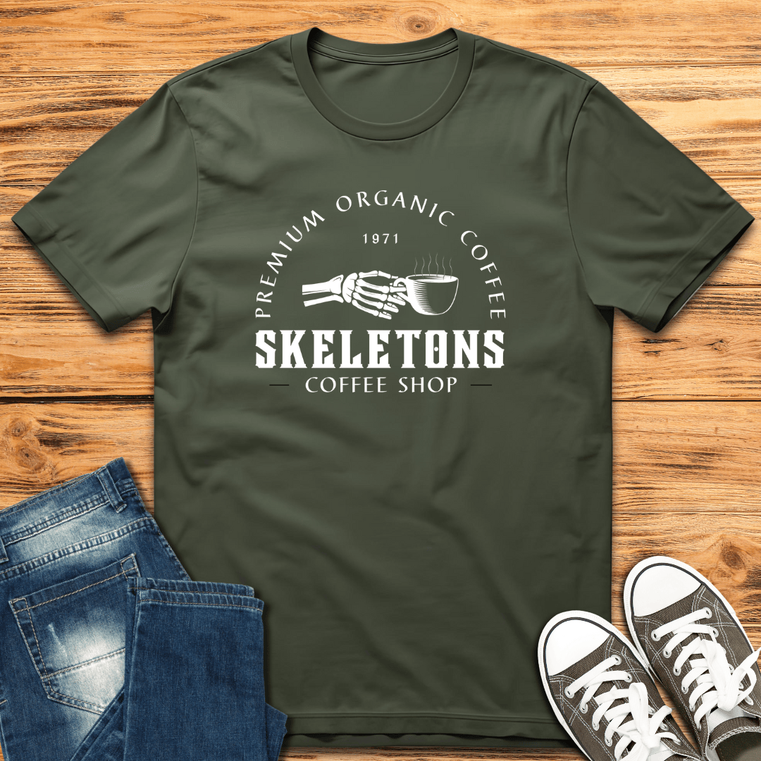 Skeletons Coffee Shop T-Shirt