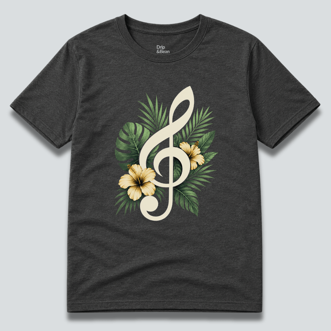 Tropical Music Notes T-Shirt