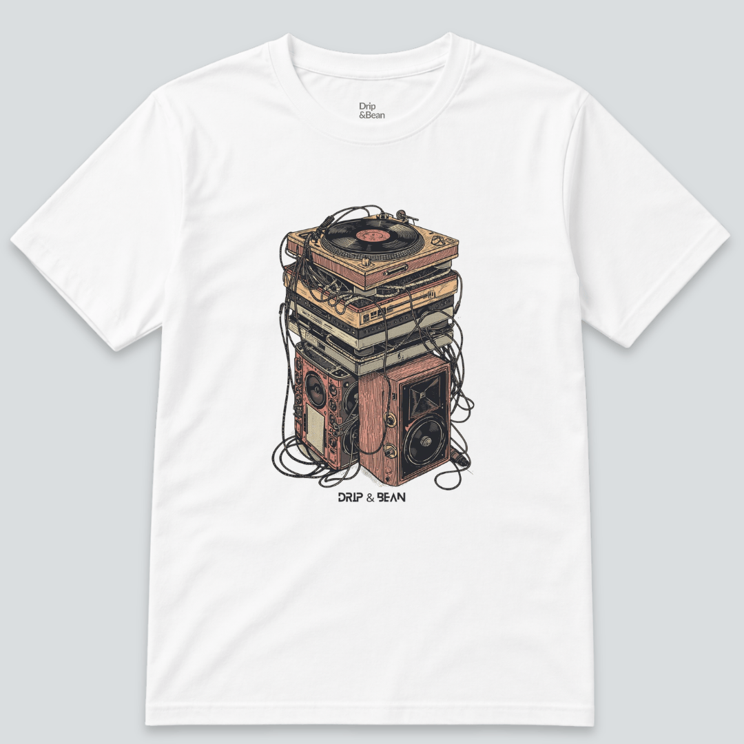 Analog Audio Stack Graphic T-Shirt