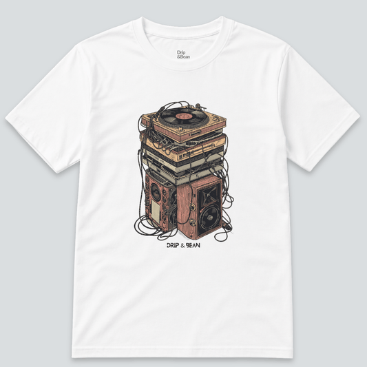 Analog Audio Stack Graphic T-Shirt