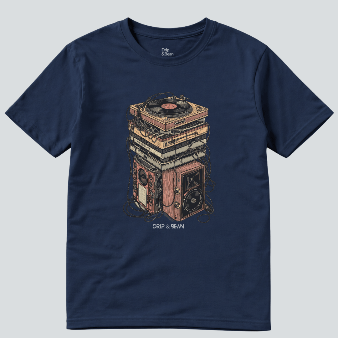 Analog Audio Stack Graphic T-Shirt
