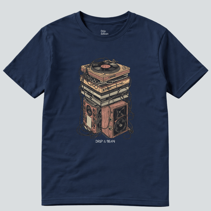 Analog Audio Stack Graphic T-Shirt