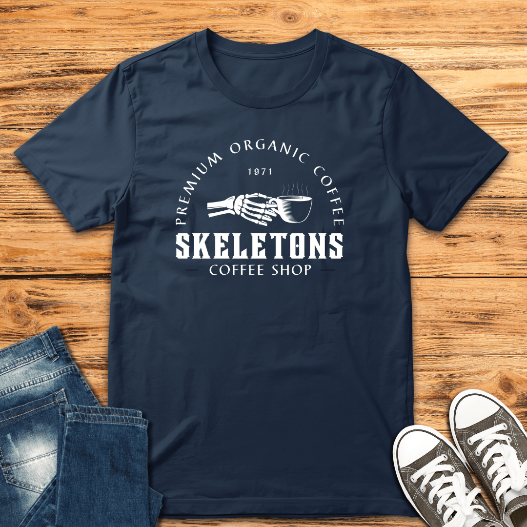 Skeletons Coffee Shop T-Shirt