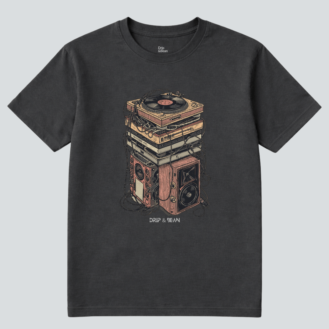Analog Audio Stack Graphic T-Shirt