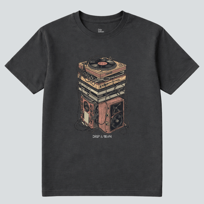 Analog Audio Stack Graphic T-Shirt