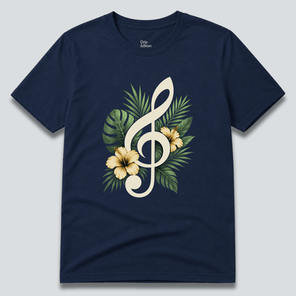 Tropical Music Notes T-Shirt