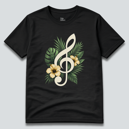 Tropical Music Notes T-Shirt
