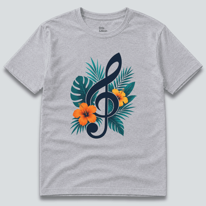 Tropical Music Notes T-Shirt