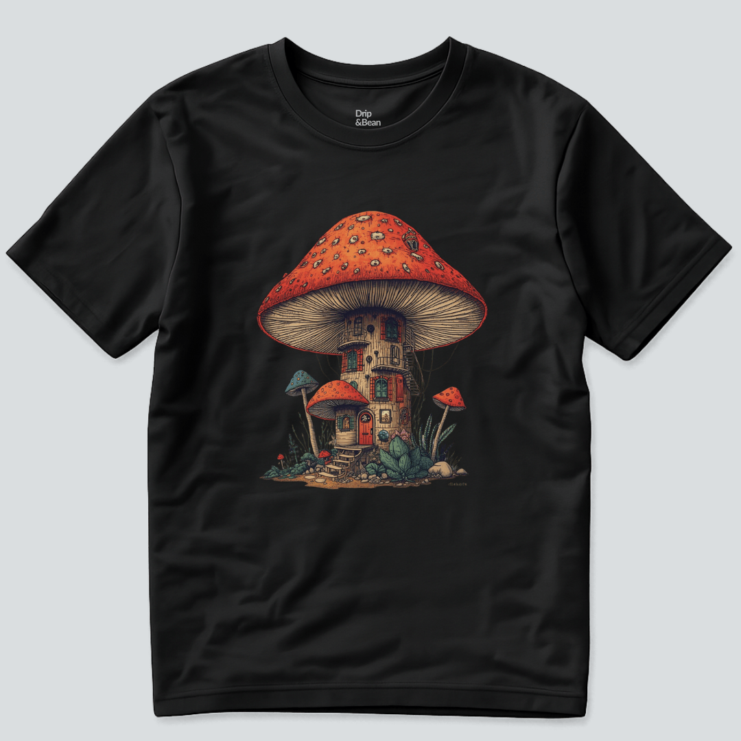 Mushroom House Graphic T-Shirt