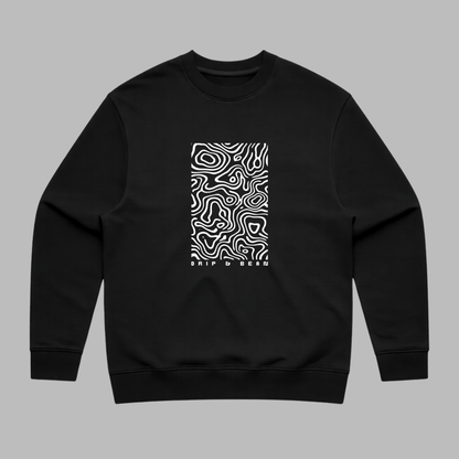 Topographic Panel Sweatshirt
