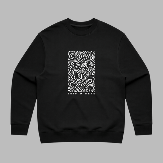 Topographic Panel Sweatshirt
