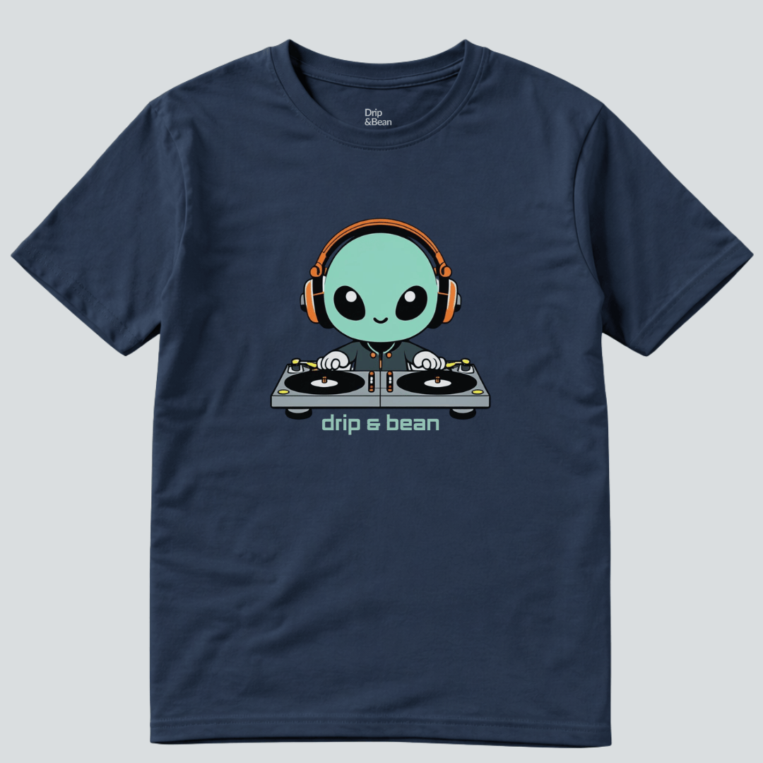 Alien DJ Graphic T-Shirt