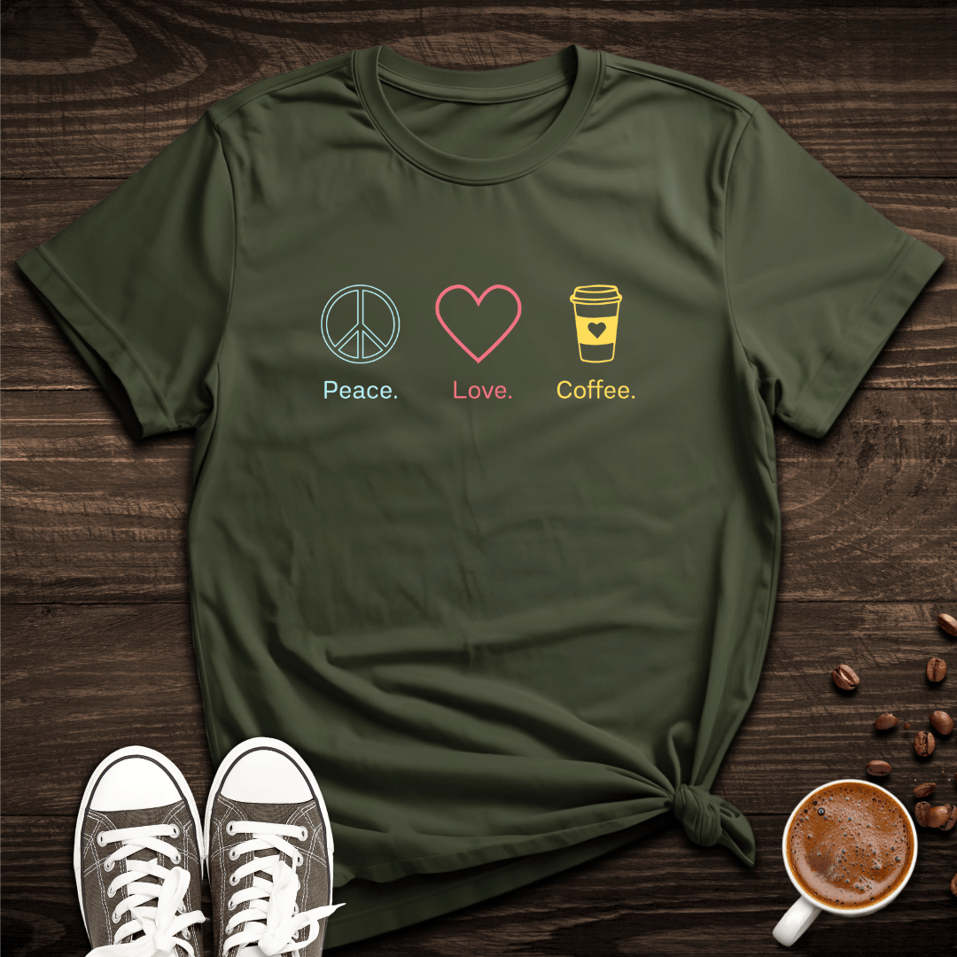Peace Love Coffee T-Shirt