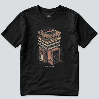 Analog Audio Stack Graphic T-Shirt