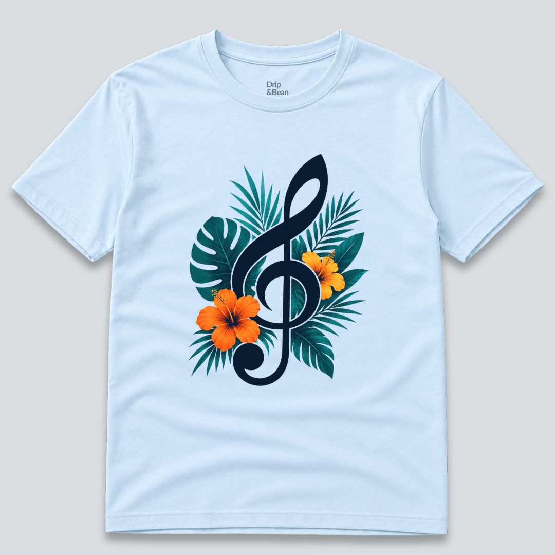 Tropical Music Notes T-Shirt