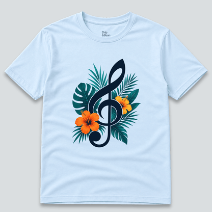 Tropical Music Notes T-Shirt