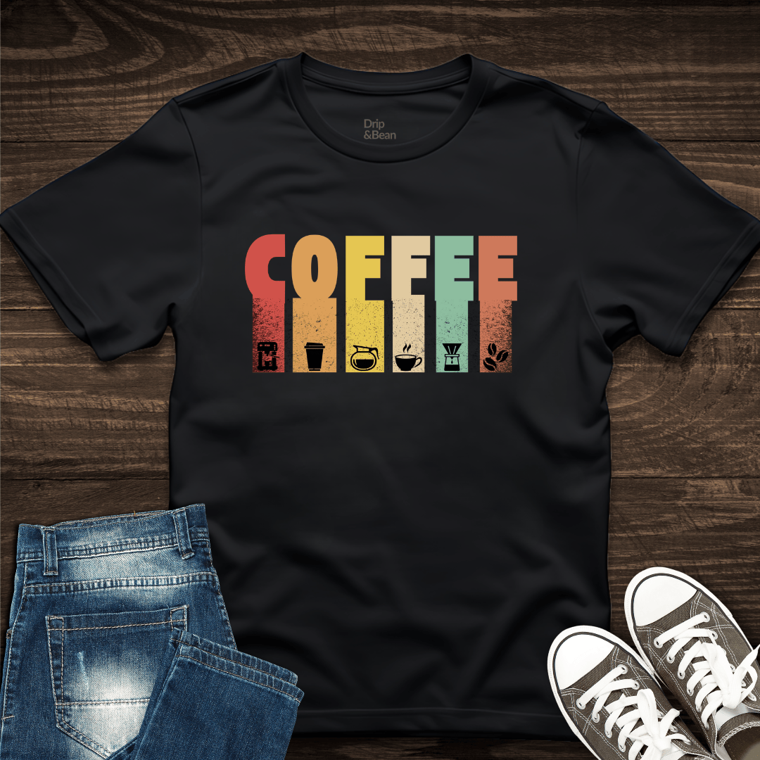 Bold colorful Coffee T-Shirt