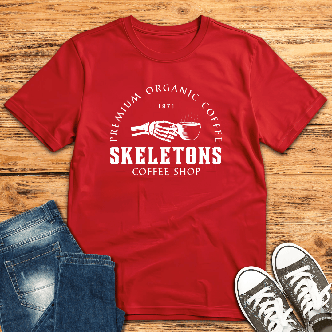 Skeletons Coffee Shop T-Shirt