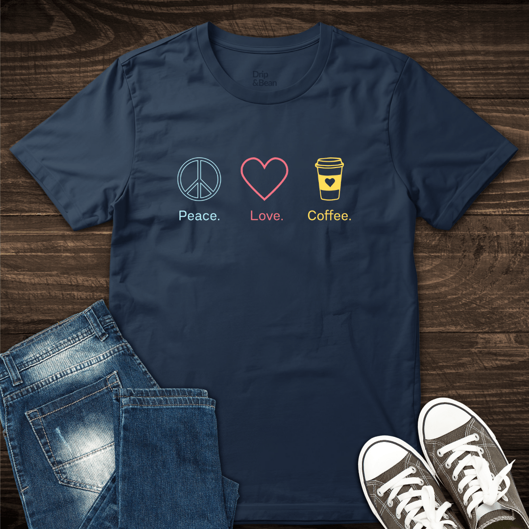 Peace Love Coffee T-Shirt